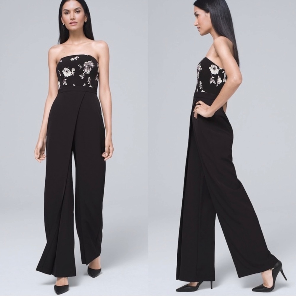 WHBM White House Black Market
Convertible Floral-Bodice Jumpsuit